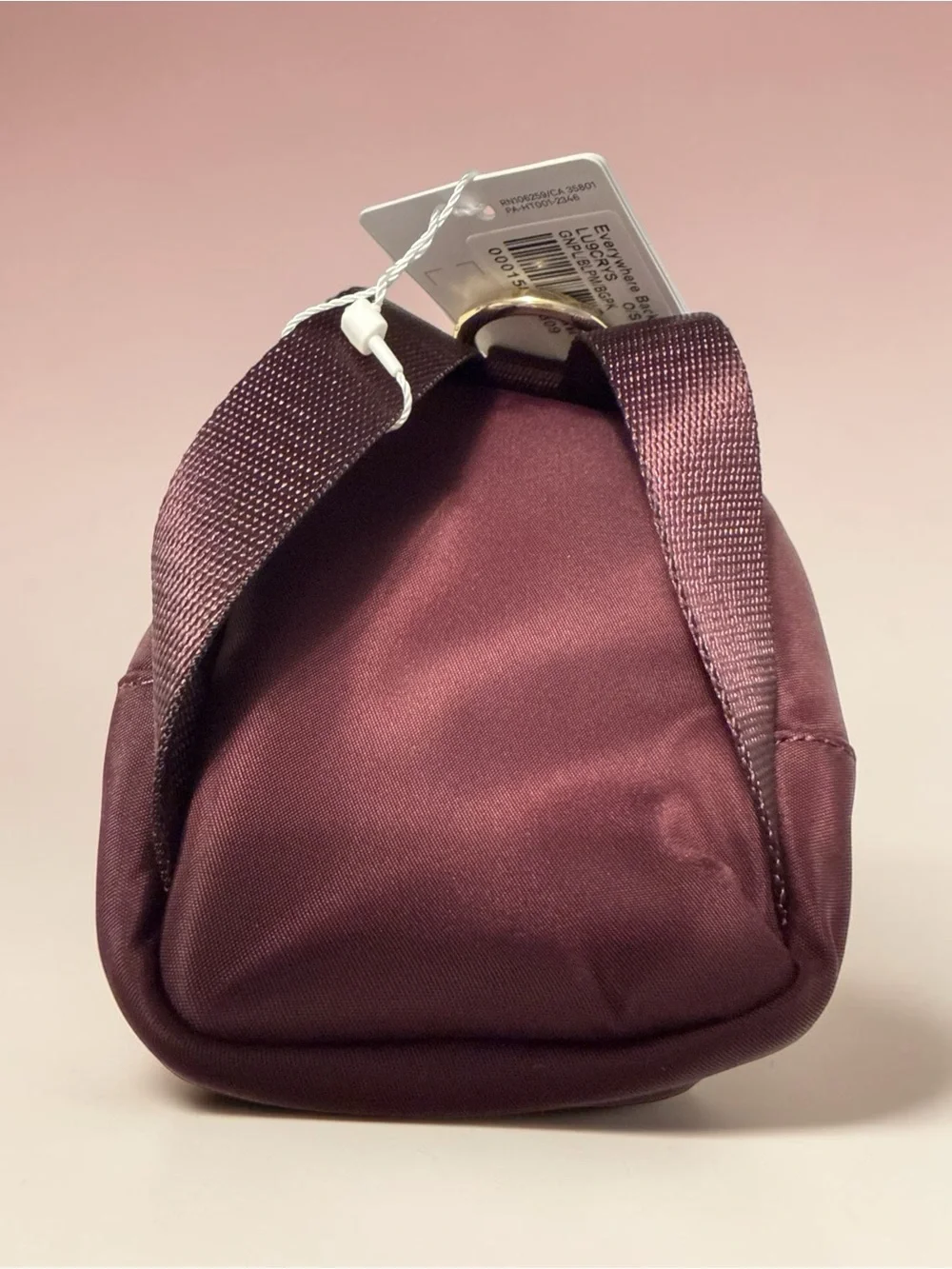 NWT BURGUNDY Lululemon Everywhere Backpack Nano 3.2”x2.4”x4.7”